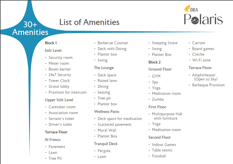 DRA POLARIS AMENITIES